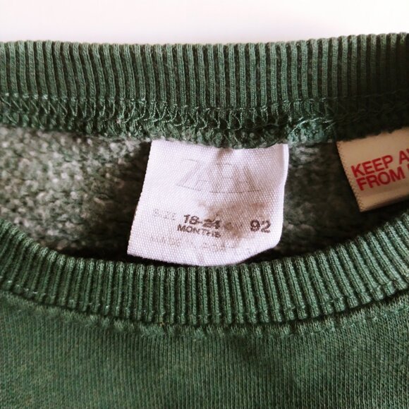 Zara Epic Dino Green Sweatshirt 18-24 Months - Picture 9 of 9